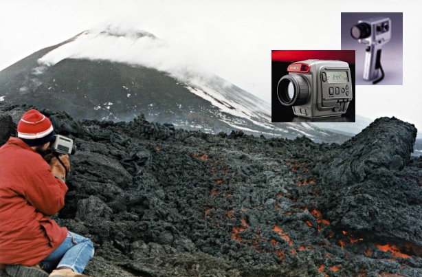 Infra-vermelho e medidas de temperatura  podem ser feitas usando uma variedade de Minolta -  instrumentos de Terra, ex: medidas t�rmicas de temperaturas de fluxo de lava no Mt. Etna ( na It�lia).