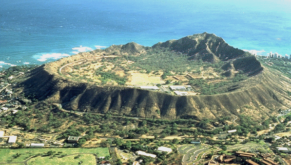 Cratera de cabe�a de diamante, Honolulu, Hava�
