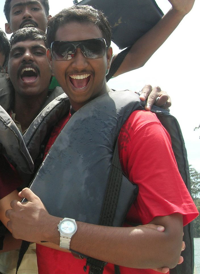 On a boat ride with classmates