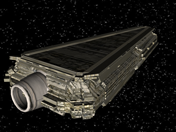 Spaceship with thrusters off