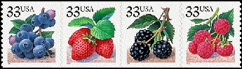 Fruit Berries Coil Stamps
