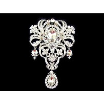 Crystal Fountain Brooch
