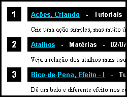 Ver os Tutoriais e Mat�rias em ordem Alfab�tica