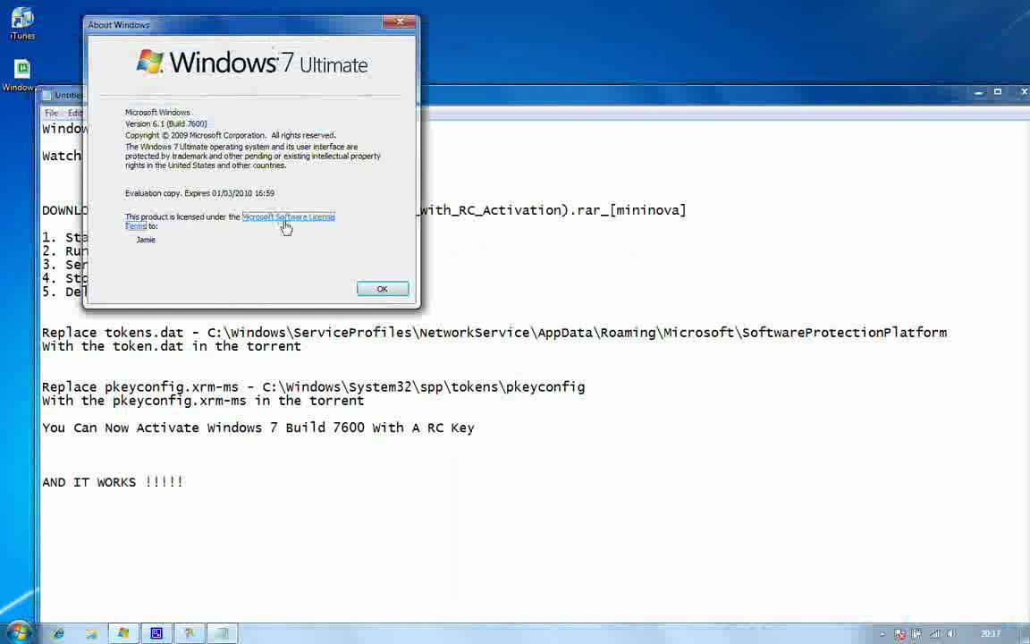 free activation key for windows 7 ultimate build 7600 Windows 7 ultimate activation crack | redmond pie.