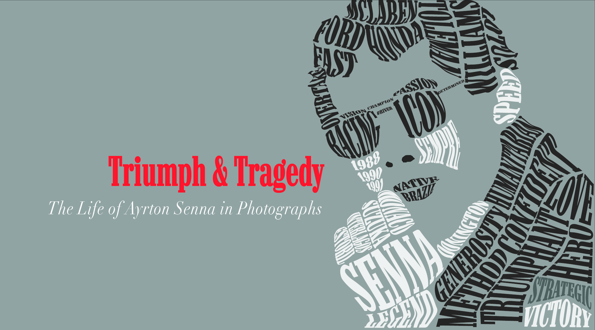 Ayrton Senna Typographic Portrait