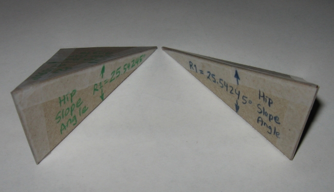 Tetrahedra extracted from the Hip Roof viewed from the Triangles of the Hip Slope