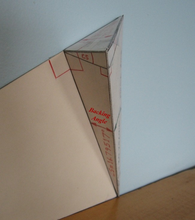 Juxtaposed Tetrahedra ... Triangles of Backing Angle