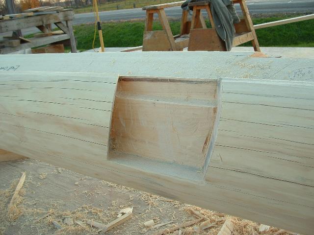 Jack Purlin housing on side face of Valley Rafter