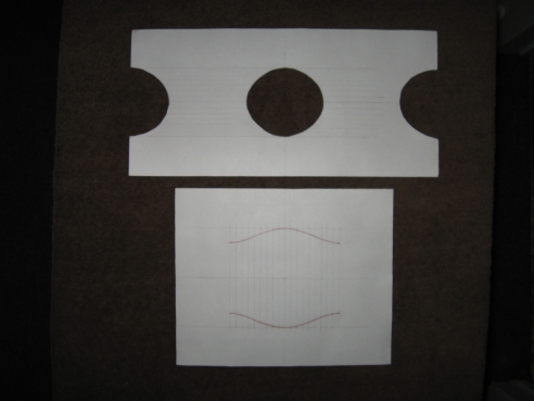 Development of the Cylinder Surfaces ... Top: 5 radius cylinder, Bottom: 3.5 radius cylinder