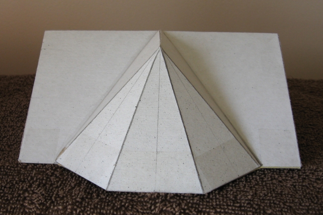Irregular Bay Roof with Equal Overhangs ... 3D Model, Front View