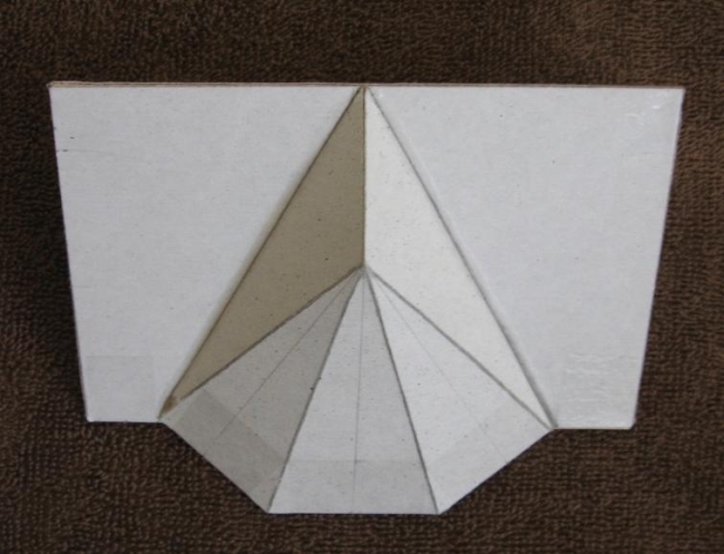 Irregular Bay Roof with Equal Overhangs ... 3D Model, Plan View