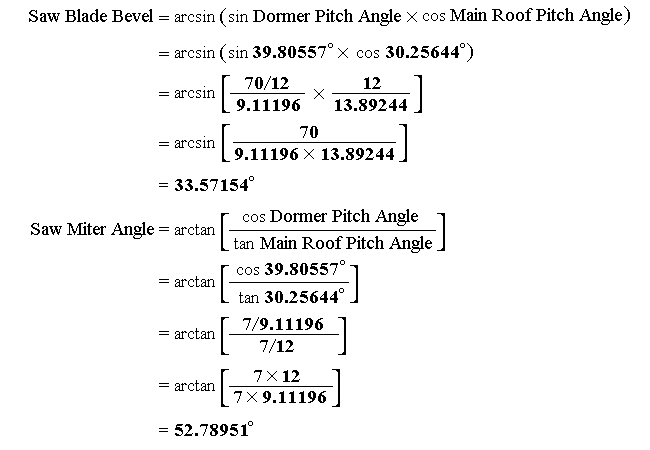 Solution of Fascia Bevel and Miter Angles