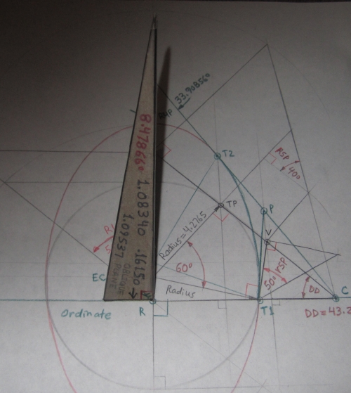 View of Oblique Plane ... Tetrahedron modeling the Lower (50) Tangent Plane Angles