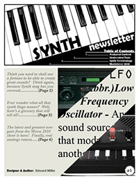 Synth Newsletter Cover Page