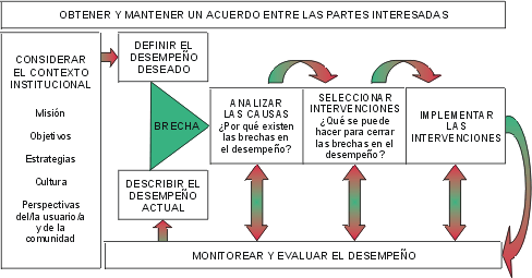 Pasos del proceso del mejoramiento del desempe�o