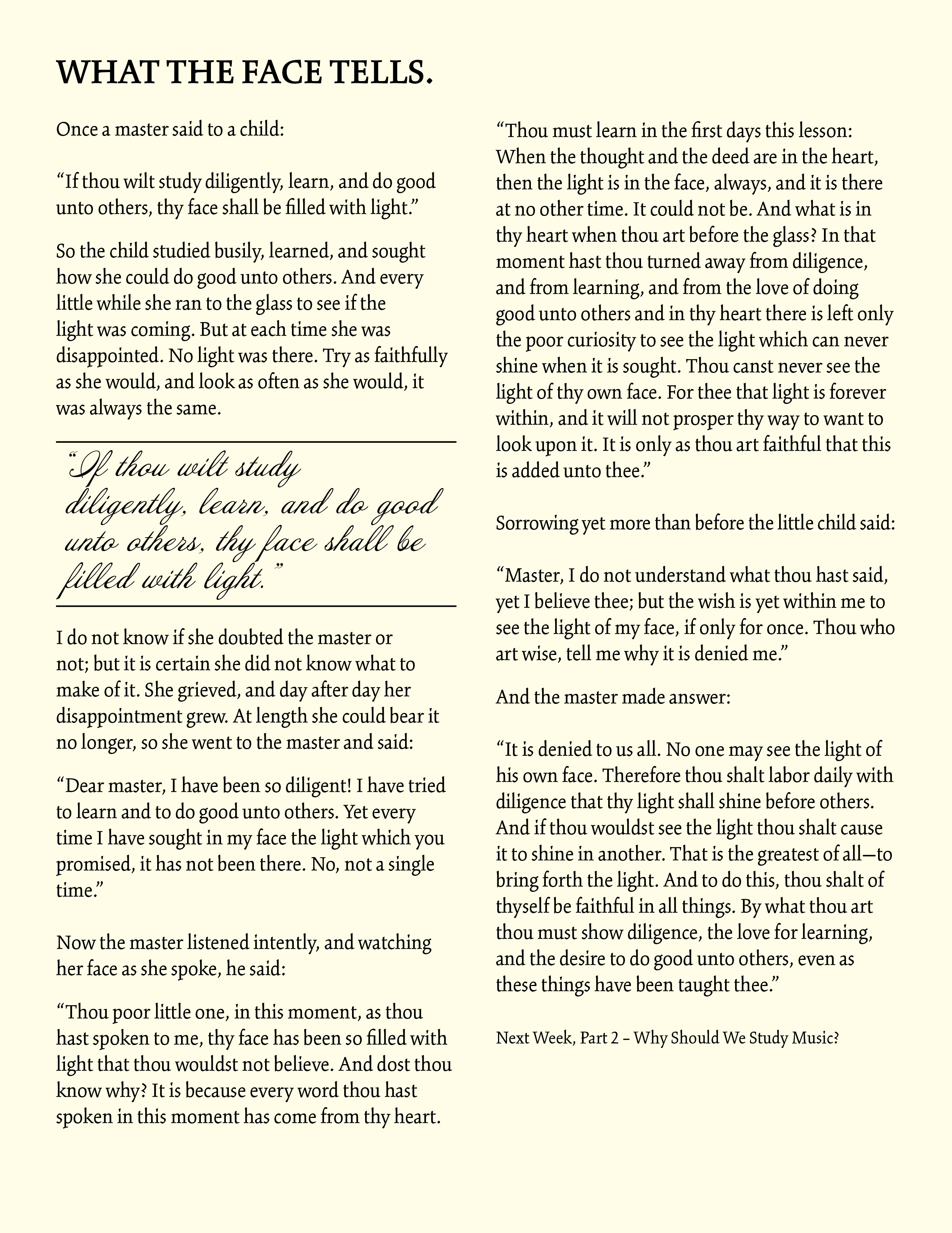 second article design