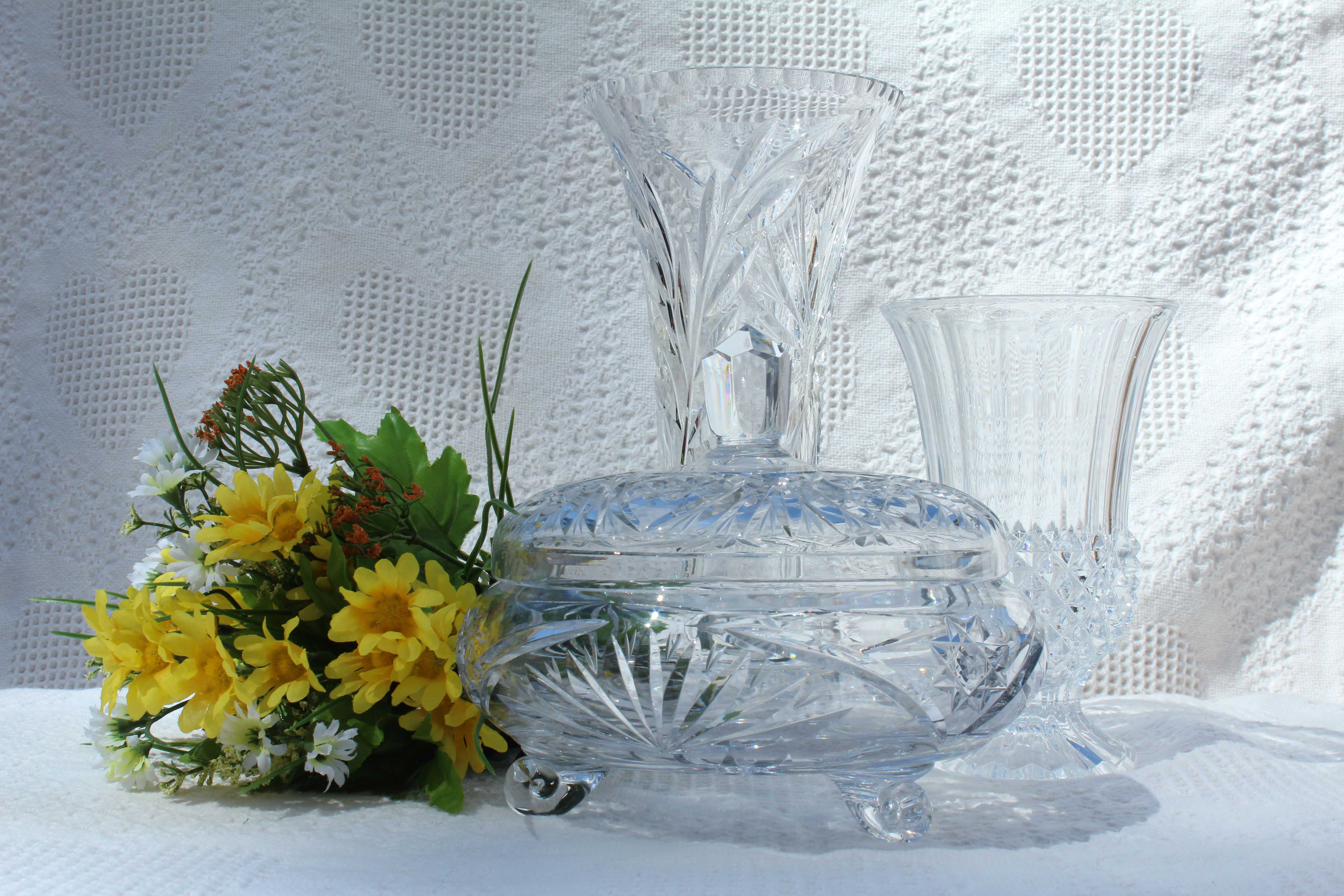 still-life of vases and flowers