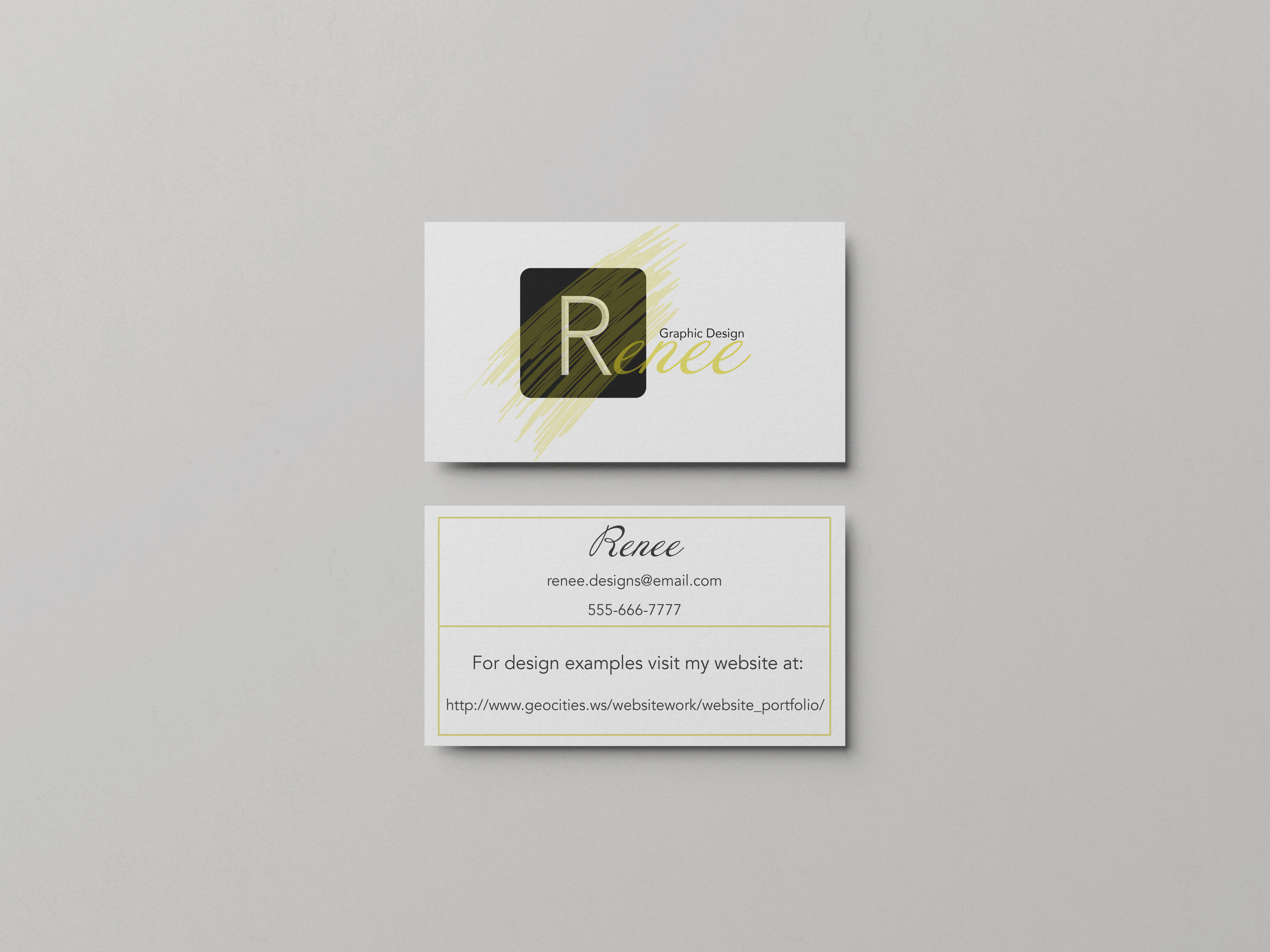 back of business card