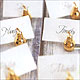 brass pear placecard holders