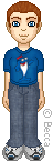 My brother's friend Scott wearing his Charlie the Tuna shirt