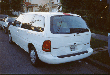 colour-keyed bumper with step tread, orange turn signals, very
high brake lamp, solar-tinted windows, style meets functionality