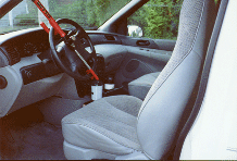 The Club steering wheel lock, essential equipment in Vancouver.
This is a VERY wide door opening