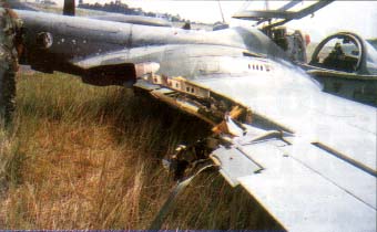 Equador was damaged an A-37B war airplane on February 11, 1995