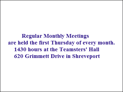 [Regular Meetings first Thursday at 1430]