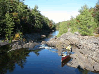 rocks and river