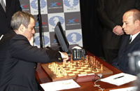 Kasparov e Amir Ban, um dos programadores do Deep Junior