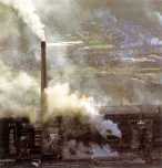 Air pollution from a coking plant