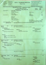 callsheet