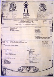 callsheet