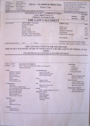 callsheet