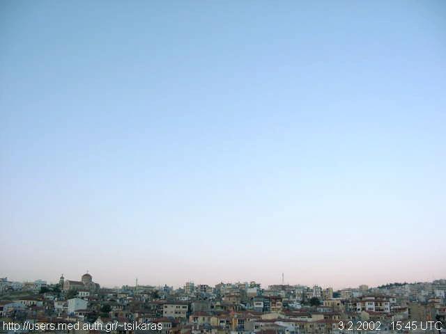 THESSALONIKI:  LATEST SKY PHOTO [NORTHERN VIEW]   Click for help