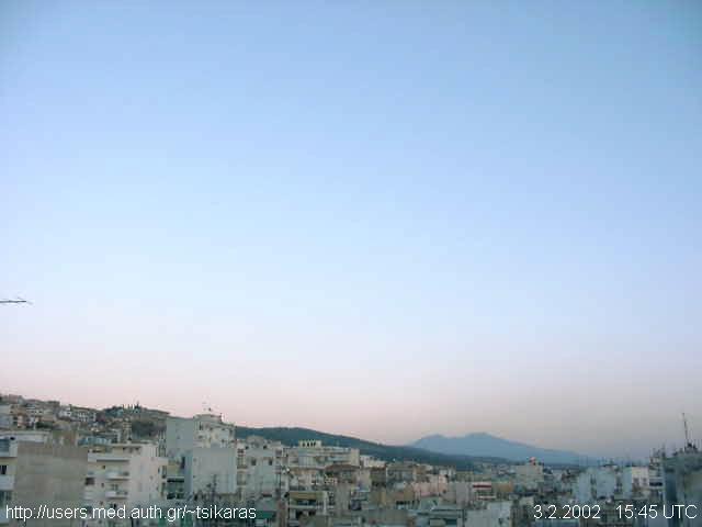 THESSALONIKI:  LATEST SKY PHOTO [EASTERN VIEW]    Click for help