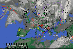 Current Surface map, fronts and weather from USAF