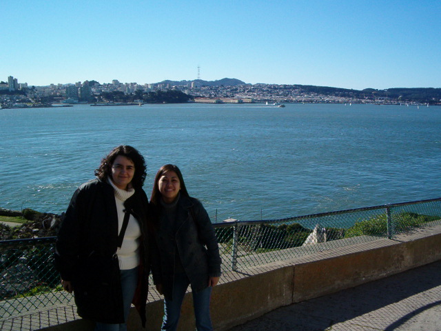 Chupando c�mara delante de San Francisco.