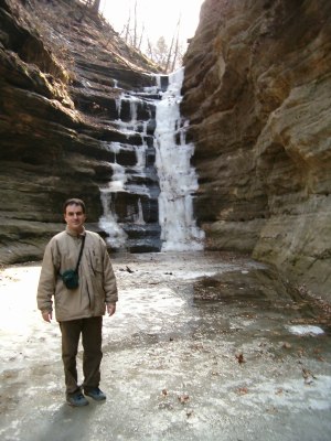 La cascada helada en el French Canyon.