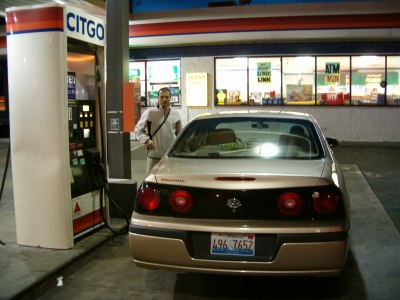 Abrevando al Impala (3.2 litros de motor).