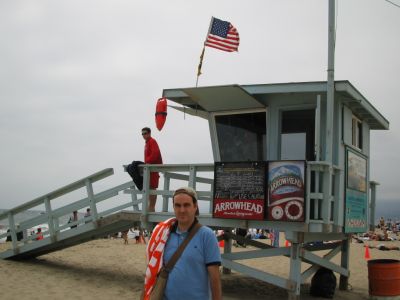 La torre del vigilante de la playa.