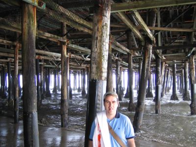 El muelle de Santa M�nica por debajo.