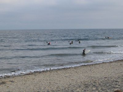 Y por supuesto, los famoso surfers de California. (Eso s� fijaros, que las olas son una porquer�a).