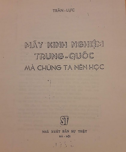 Mấy kinh nghiệm TQ