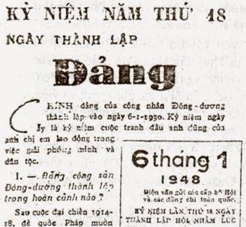 kỷ niệm ngày thành lập đảng