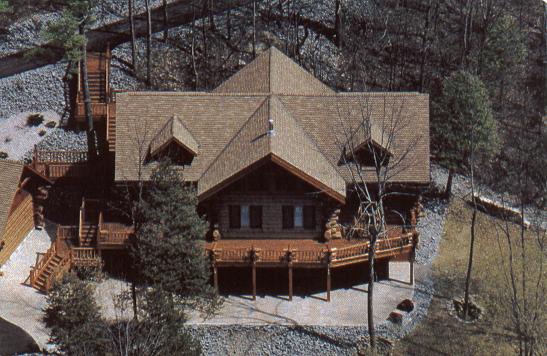 Bird's-eye view of Timber Framed Roof