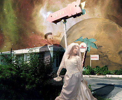 On her wedding day, Sabrina danced and dreamed of Russell Crowe.