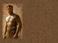 Half Naked Crowe in a Brown Texture