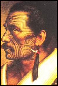 Picture of a Chief with a Moko