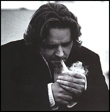 Crowe lighting up.